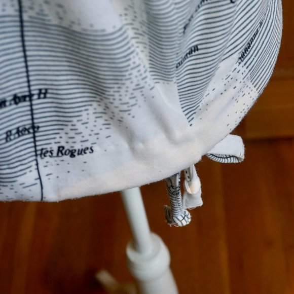 💚 VINTAGE BONNIE BOERER & CO. Beaded Boat/Map Top (M) - Picture 9 of 15